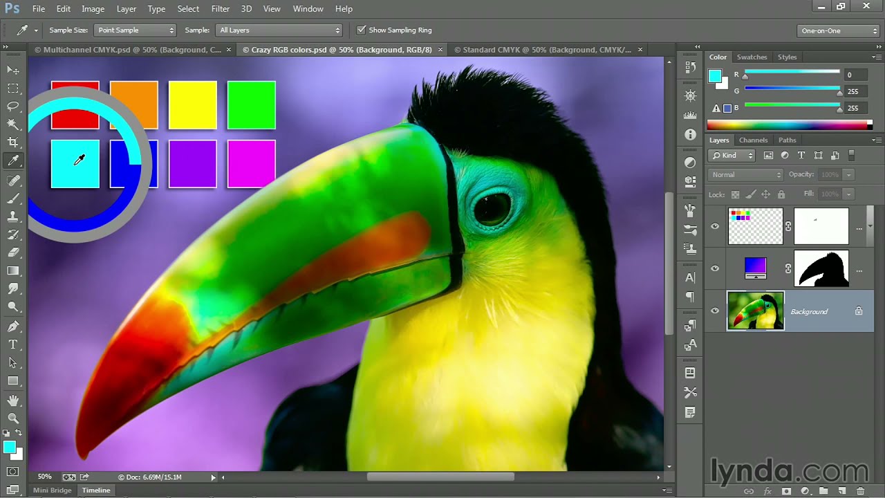 Учебник Photoshop — Преобразование из RGB в CMYK с помощью многоканального режима