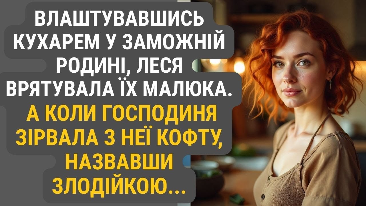 Влаштувавшись кухарем у розкішний маєток, Леся врятувала дитину господарів…