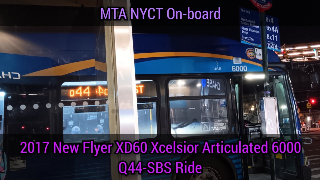 MTA NYCT: 2017 NFI XD60 Xcelsior Articulated 6000 Q44-SBS Ride