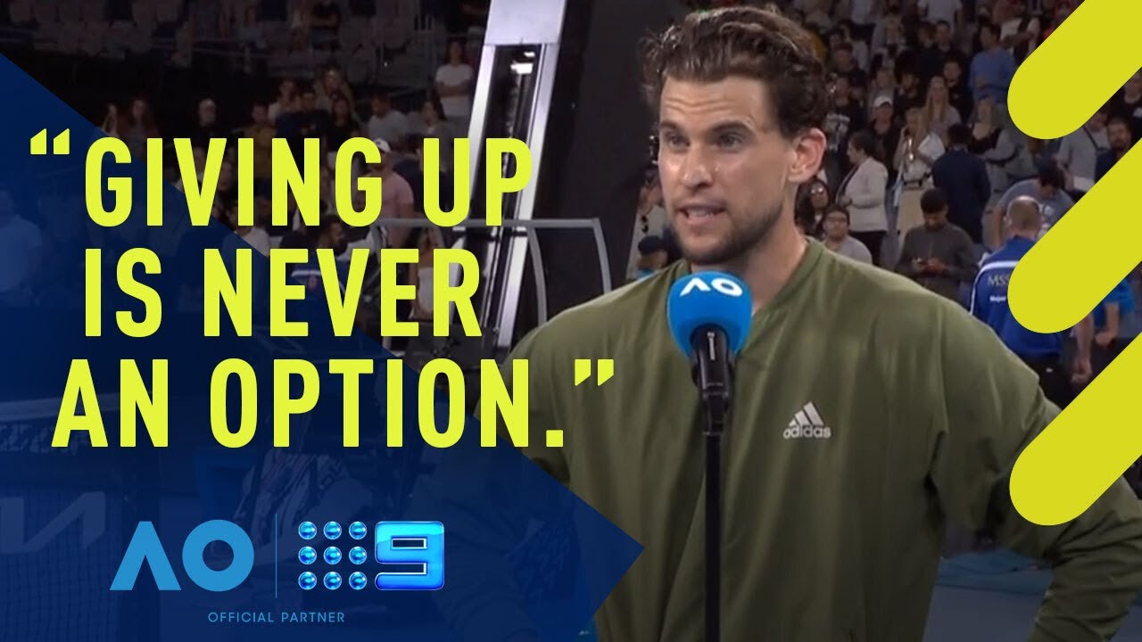 Dominic Thiem speaks to Jim Courier after Kyrgios clash | Wide World of Sports