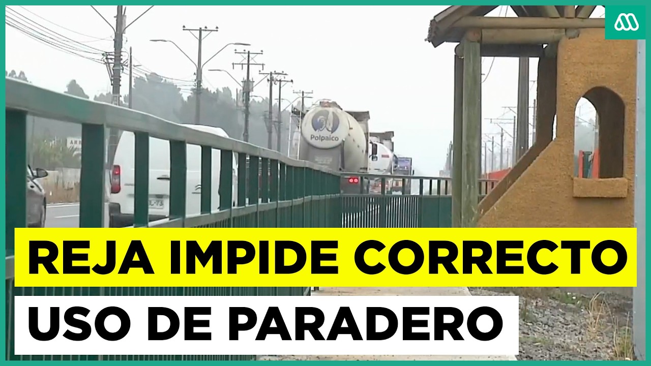 Insólita situación en San Pedro de la Paz: reja impide el correcto uso de paradero