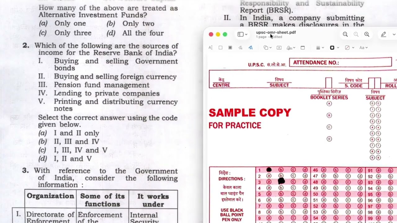 Best OMR Filling Method for UPSC & TNPSC Prelims