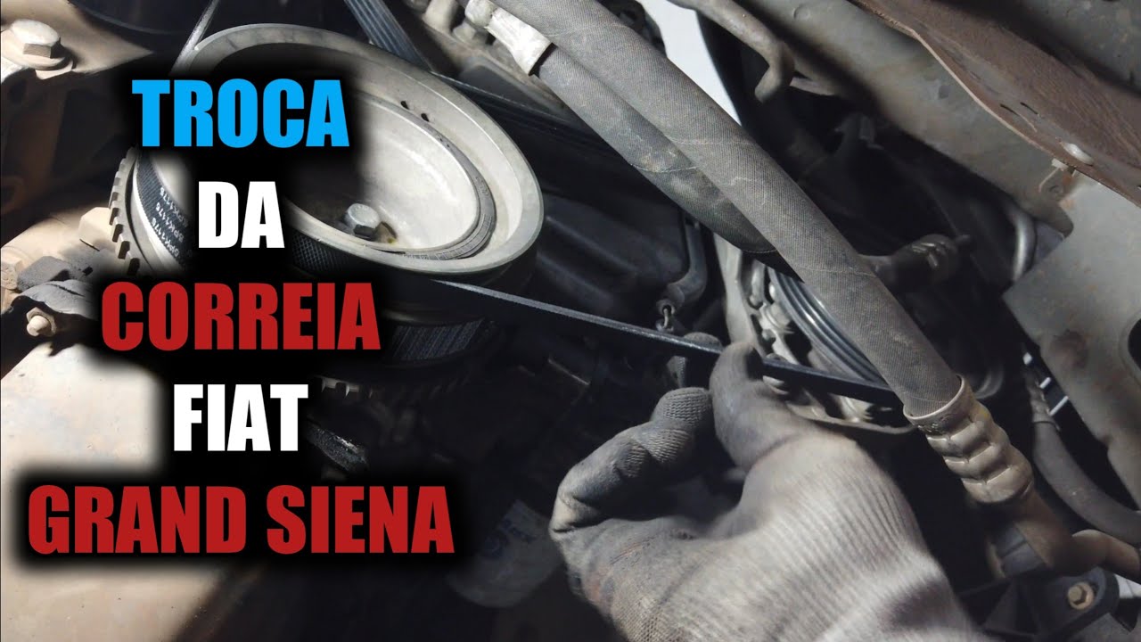 Troca da correia de acessórios Grand Siena 1.4 em detalhes (((O melhor que você verá)))