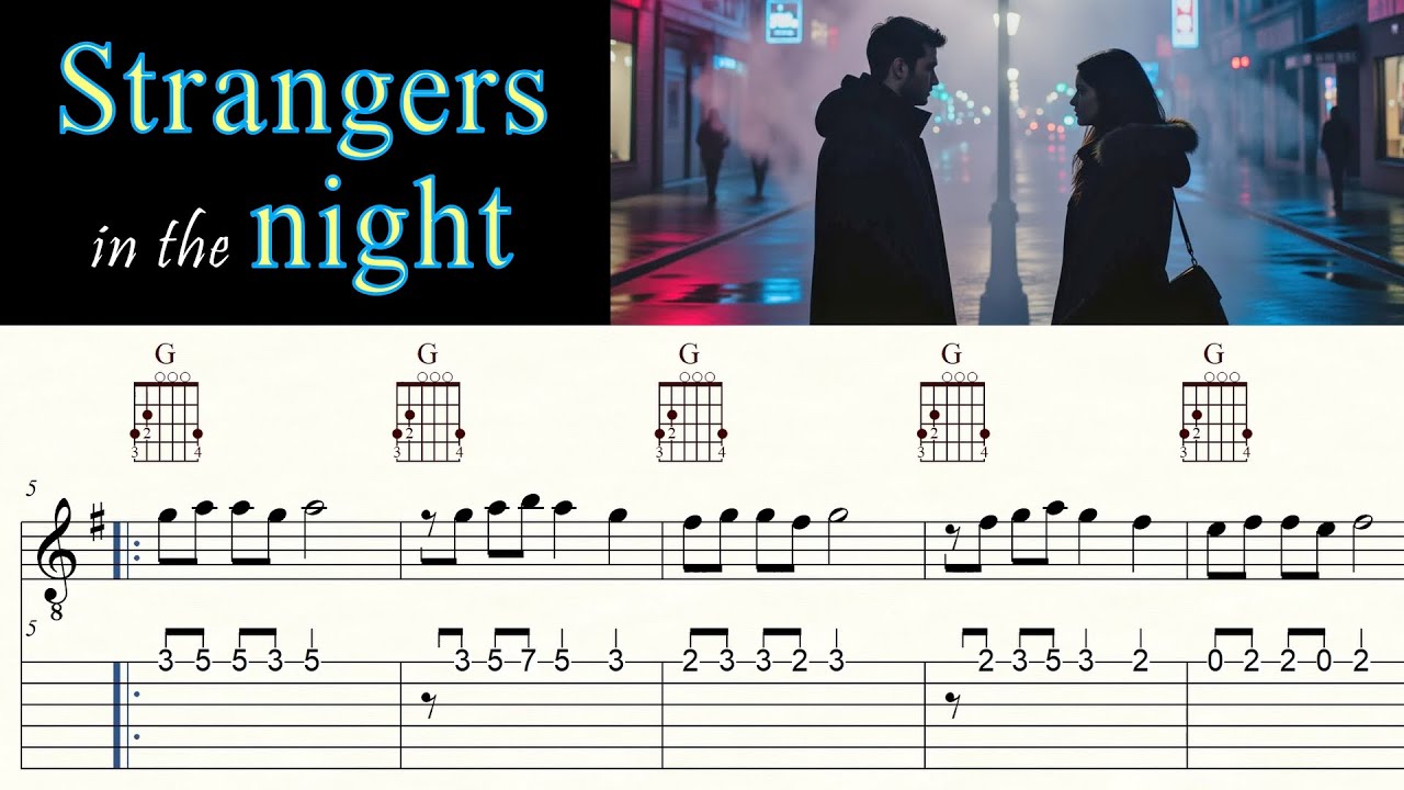 STRANGERS IN THE NIGHT | BERT KAEMPFERT | Complete | Acoustic Guitar Tutorial | Sheet Music & TAB