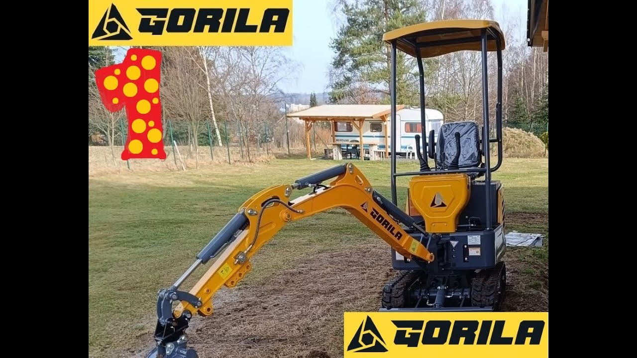 Minibagr Gorila! P&aacute;sov&yacute; bagr G-12SE I PRO, 1. d&iacute;l
