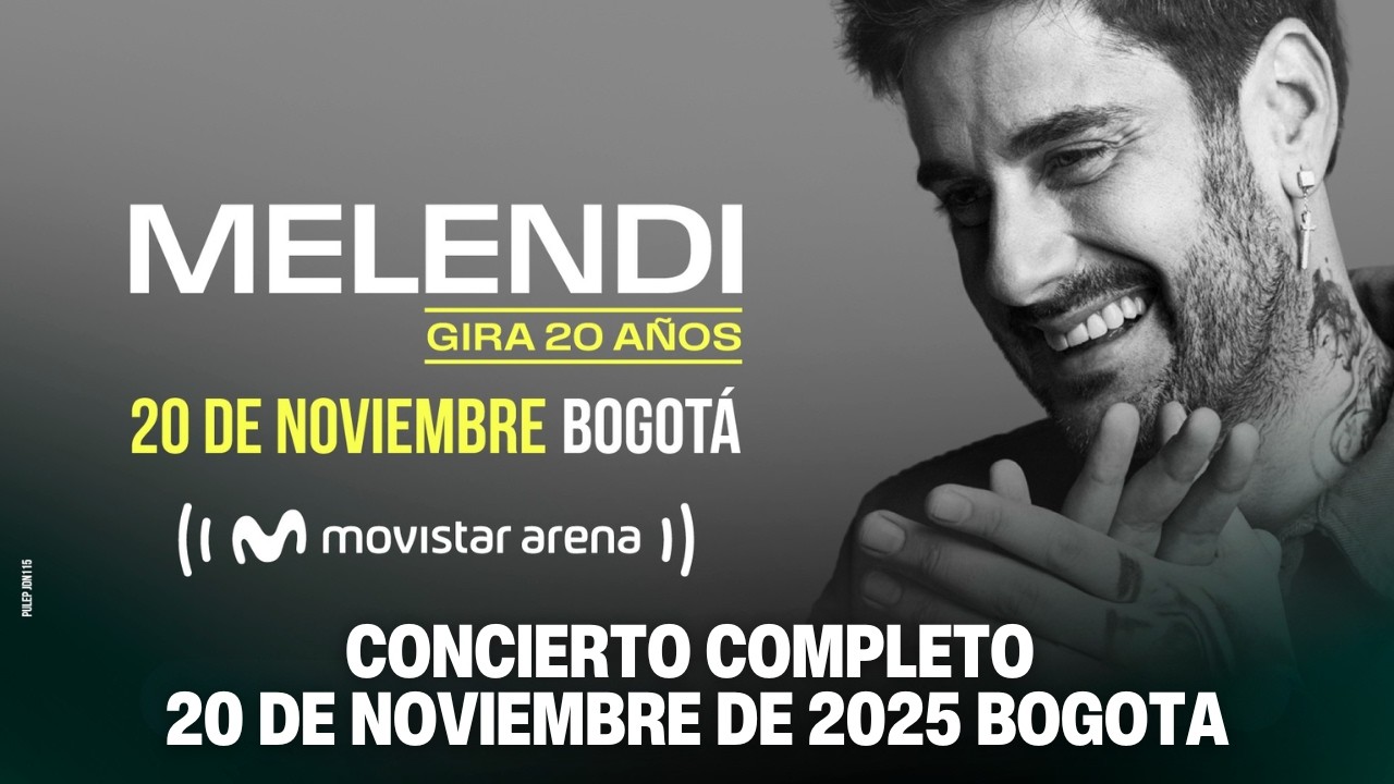 MELENDI en Bogotá – Concierto COMPLETO 🎤✨ | 20 de Noviembre 2025 | Gira 20 Años