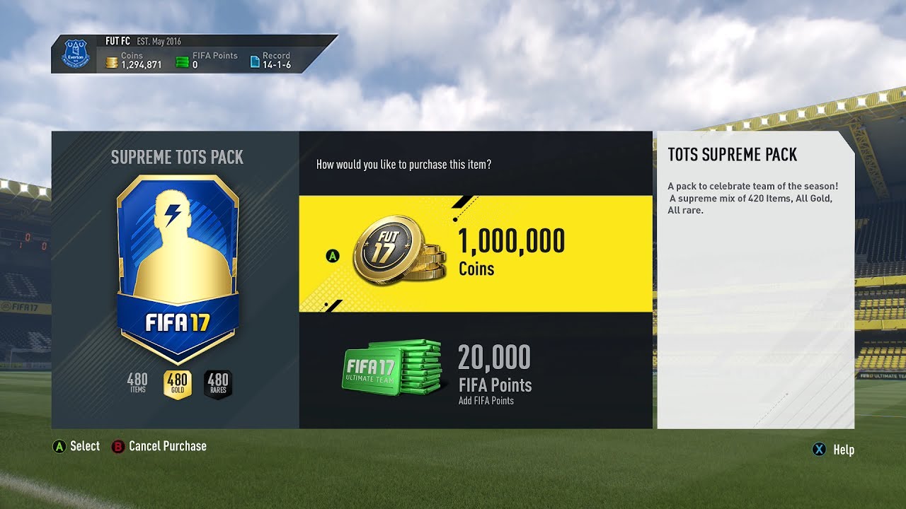 A 1 MILLION COIN TEAM OF THE SEASON SPECIAL PACK!!! Fifa 17 Pack Opening