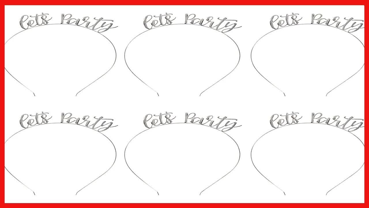 Let's Party Headbands, Fits Teens and Adults (6 Pack) Metallic, Silver