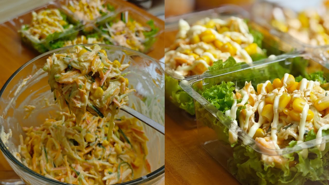 Healthy Vegetable Kani Corn Salad | Easy No Cooking Vegetable Salad Recipe