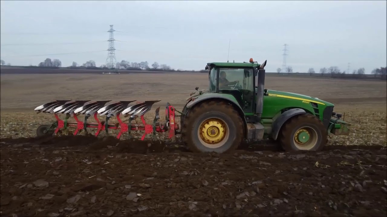 John Deere 8530 szántás + Vogel Noot xs