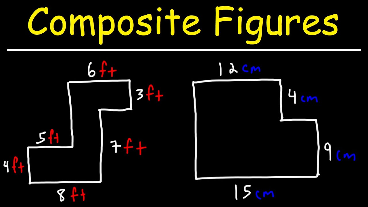 How To Find The Area of Composite Figures Using Rectangles - Prealgebra