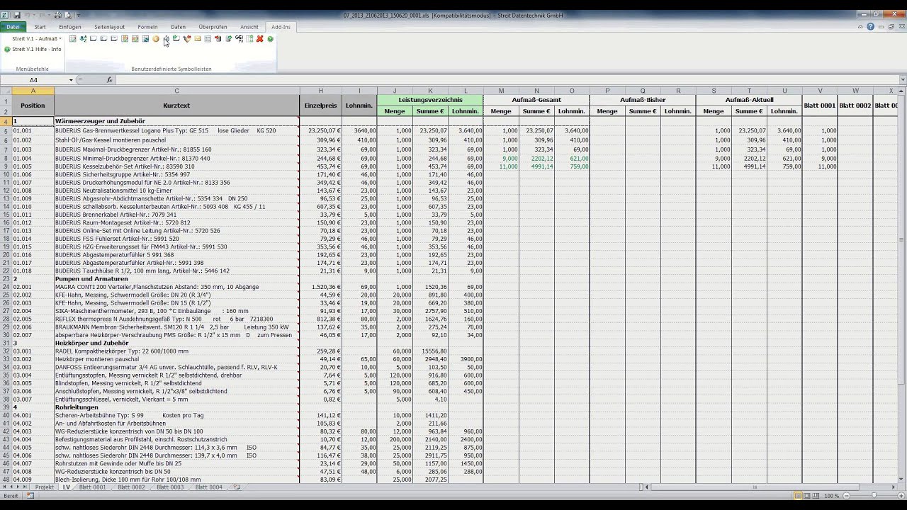 STREIT SHK Software: Das mobile Excel-Aufmaß