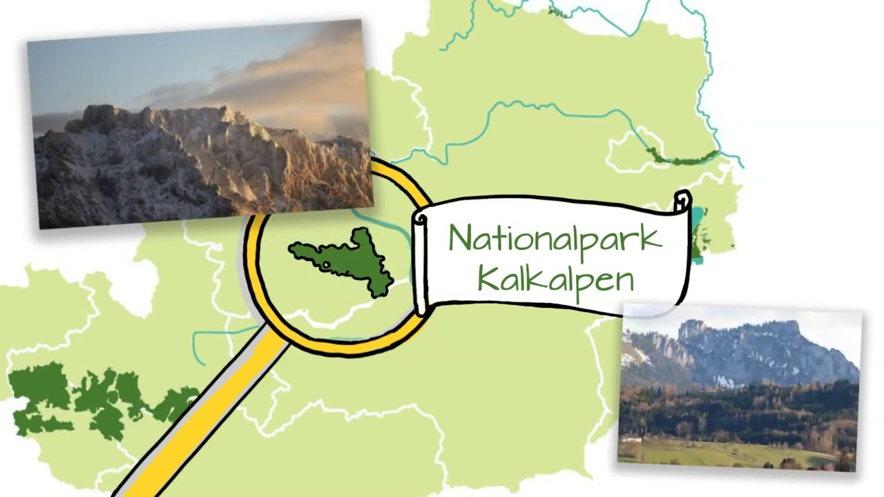 Nationalparks und ein Wildnisgebiet in Österreich