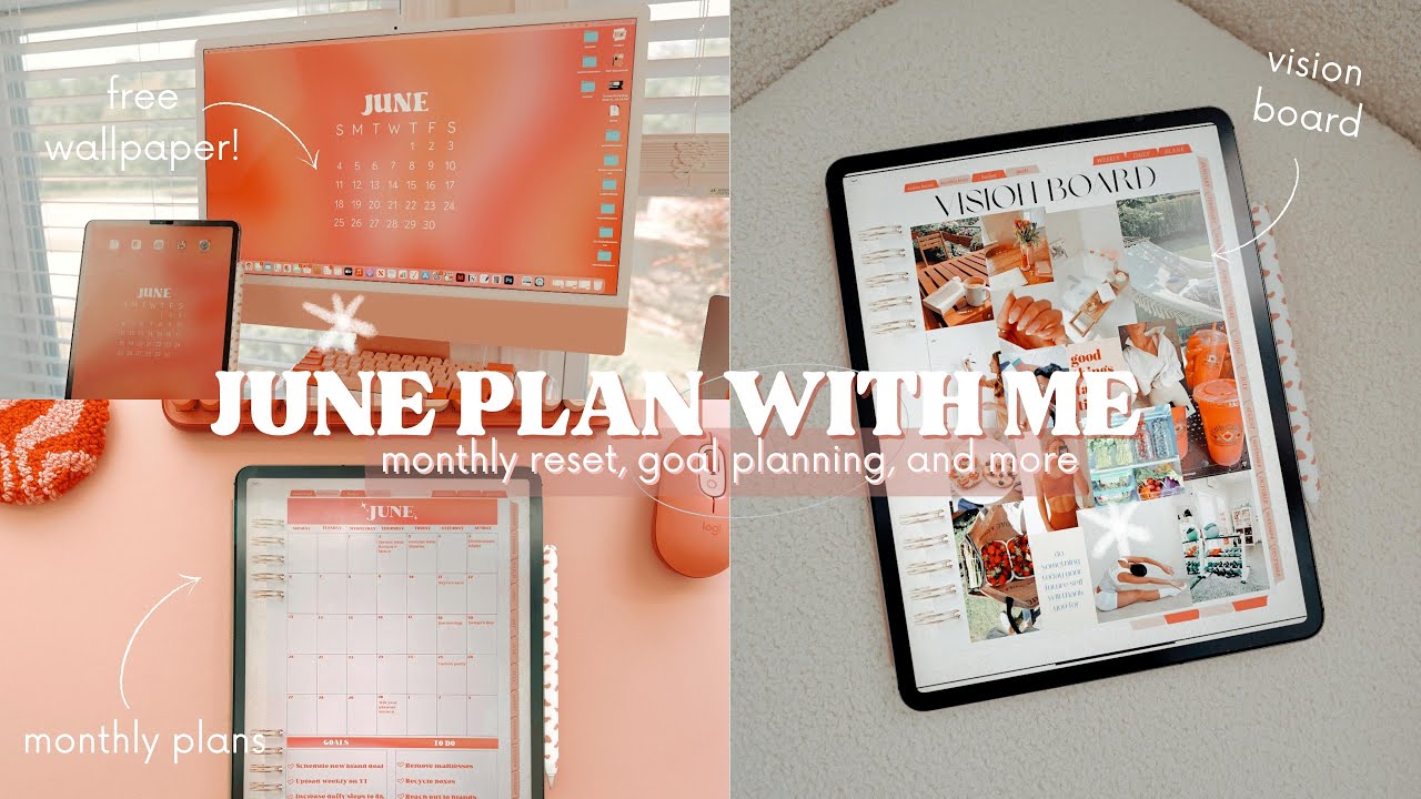JUNE 2022 Plan With Me On My iPad | Digital Planner Setup, Vision Board & More