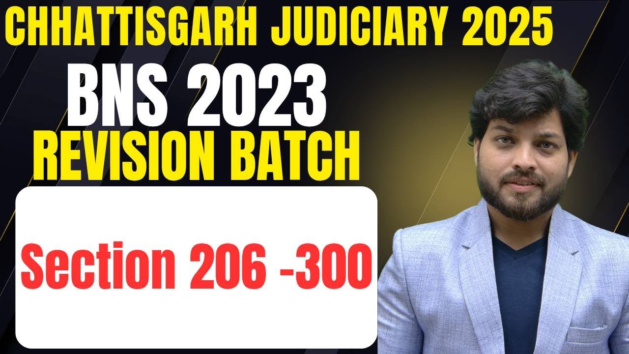 Bhartiya Nyaya Sanhita 2023|Class 10|Section 200-358|CG JUDICIARY 2025|Dream Judiciary Classes