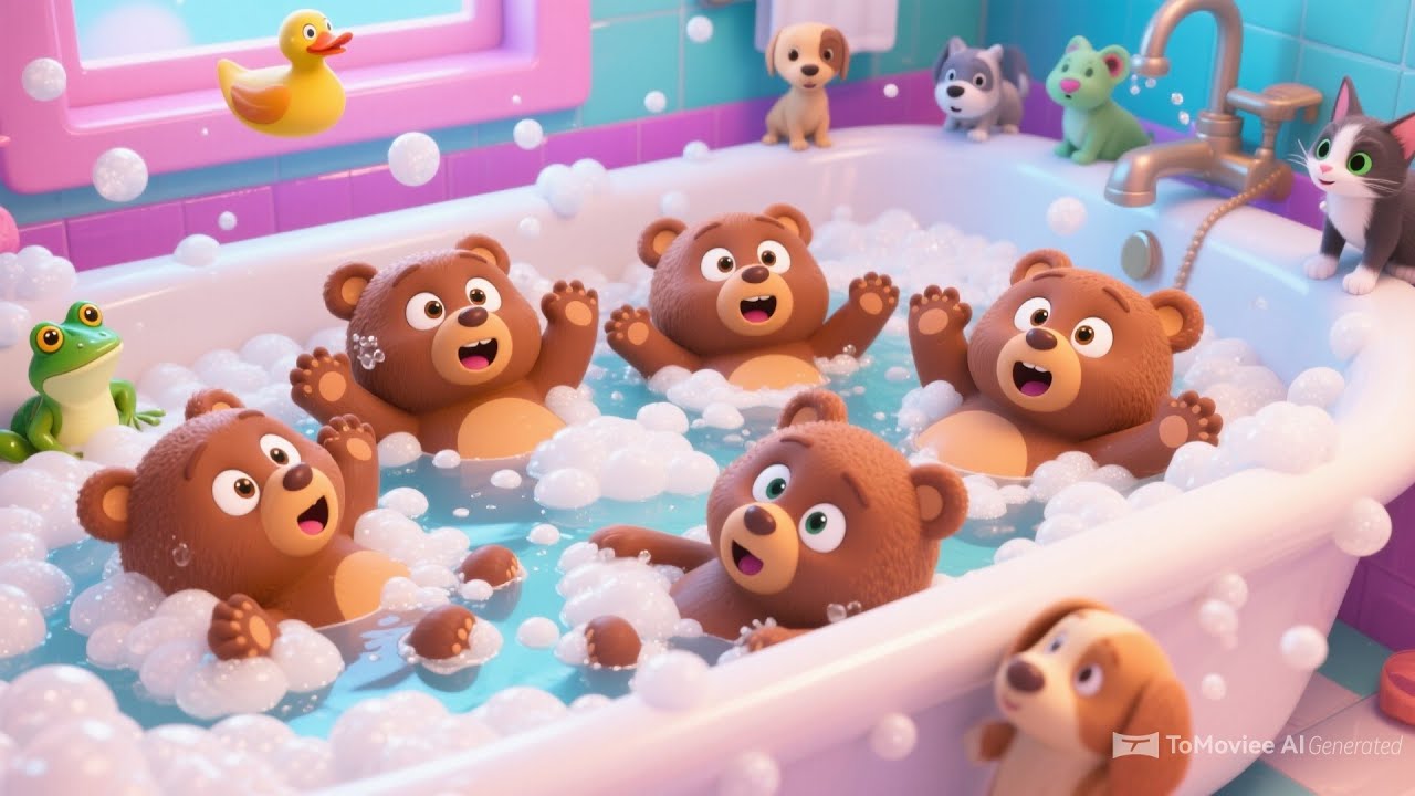 Splish Splash Counting Song! 🛁 Learn Numbers 1-10 with Animals | Bath Time Song for Kids & Toddlers