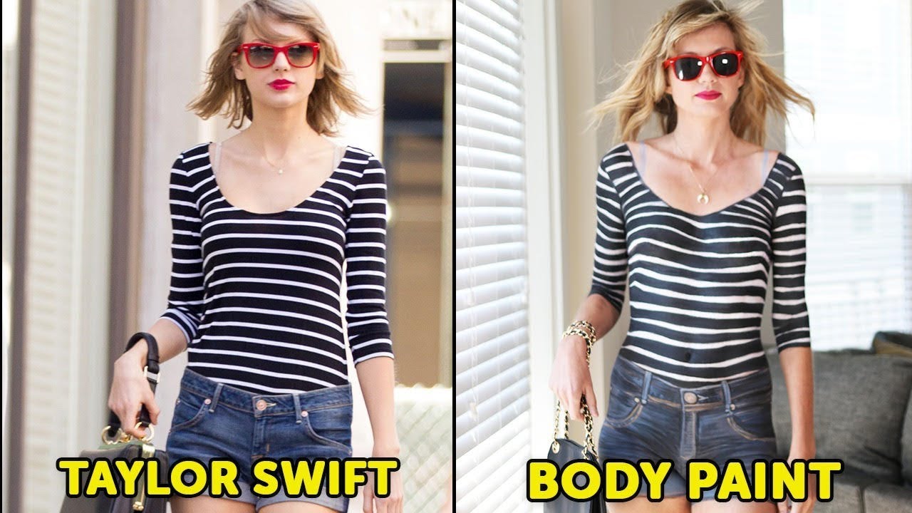 Recreating an ICONIC Picture of Taylor Swift Using ONLY Body Paint!