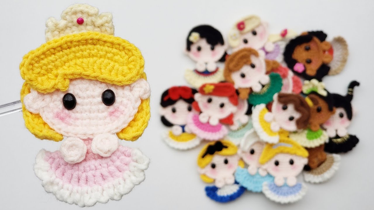 AURORA Crochet Hair Clip | Crochet Brooch | SpringDay DIY