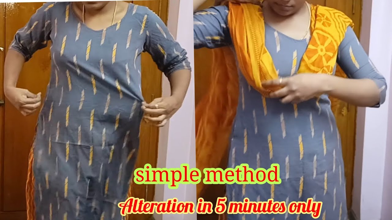 chudithar top back side dart stitching  in Tamil/ kurthi alteration in tamil