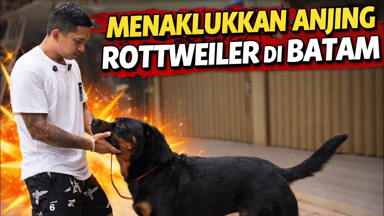 MENAKLUKKAN ANJING ROTTWEILER DI KOTA BATAM ‼️