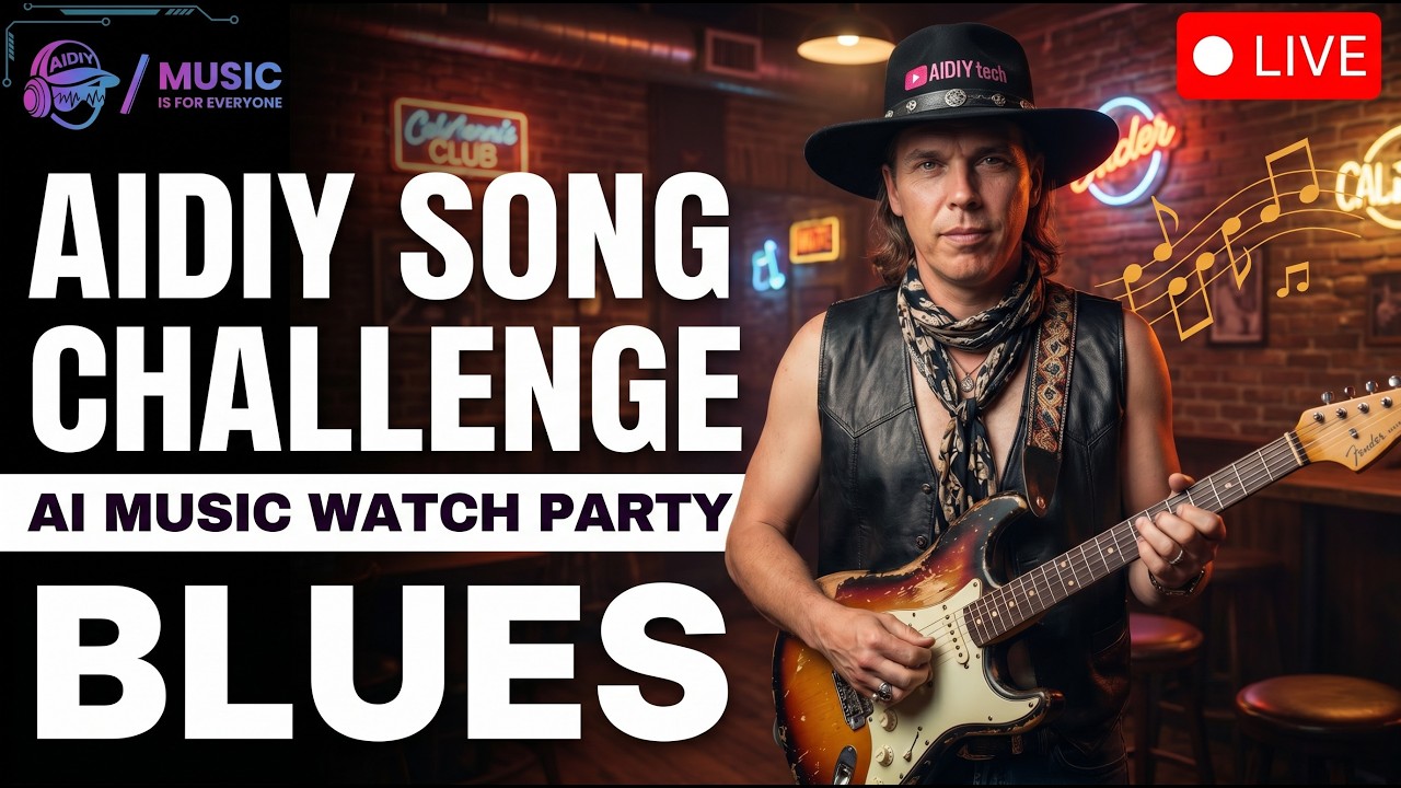 🎸 AiDIY Live Music Challenge: Blues Week (Read Description)