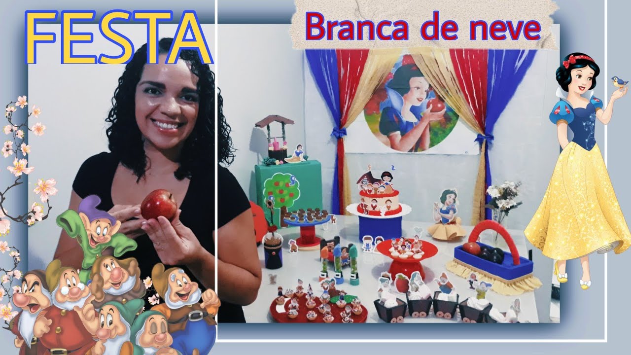 IDEIA DE FESTA BRANCA DE NEVE🍎