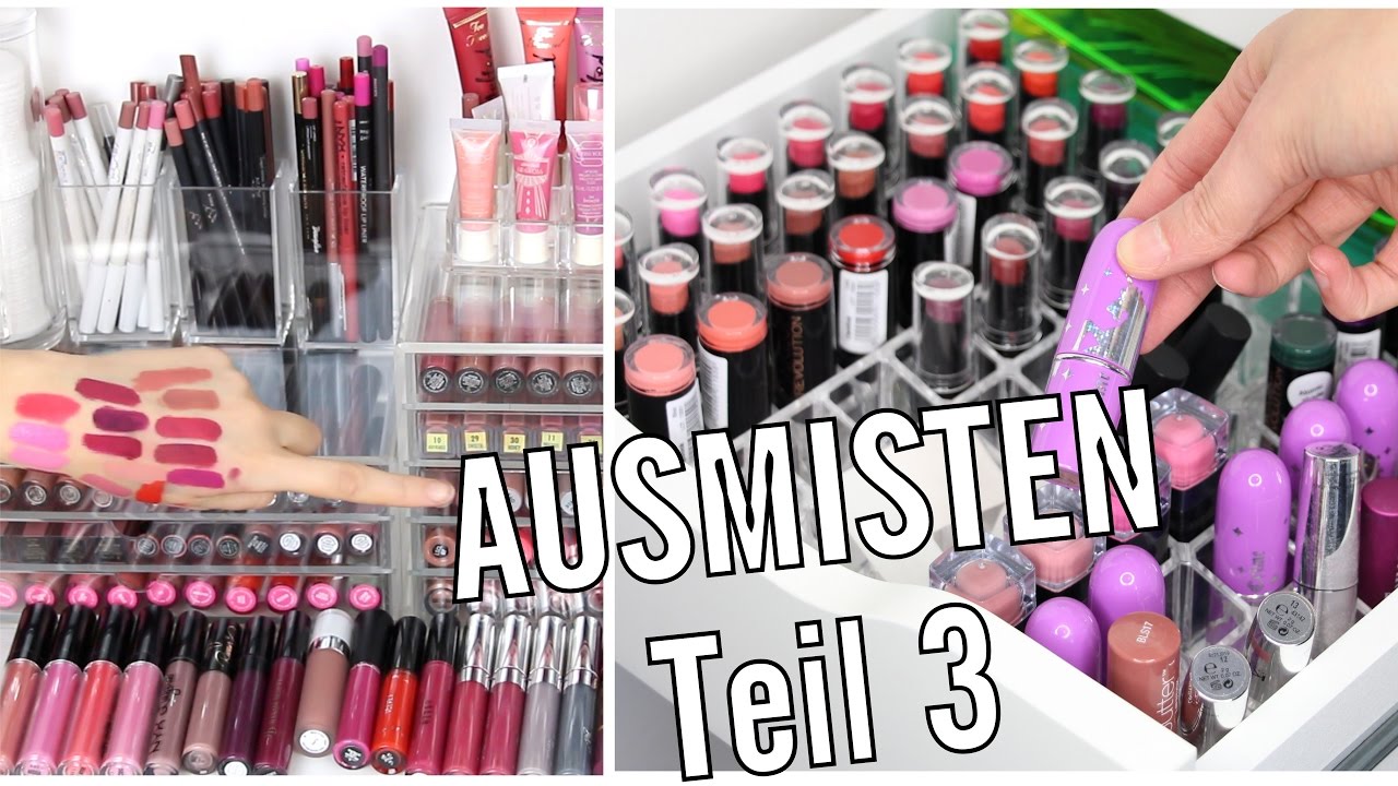 XXL DECLUTTERING Teil 3 | Lippenstifte und Liquid Lipsticks AUSMISTEN | Makeup Sammlung