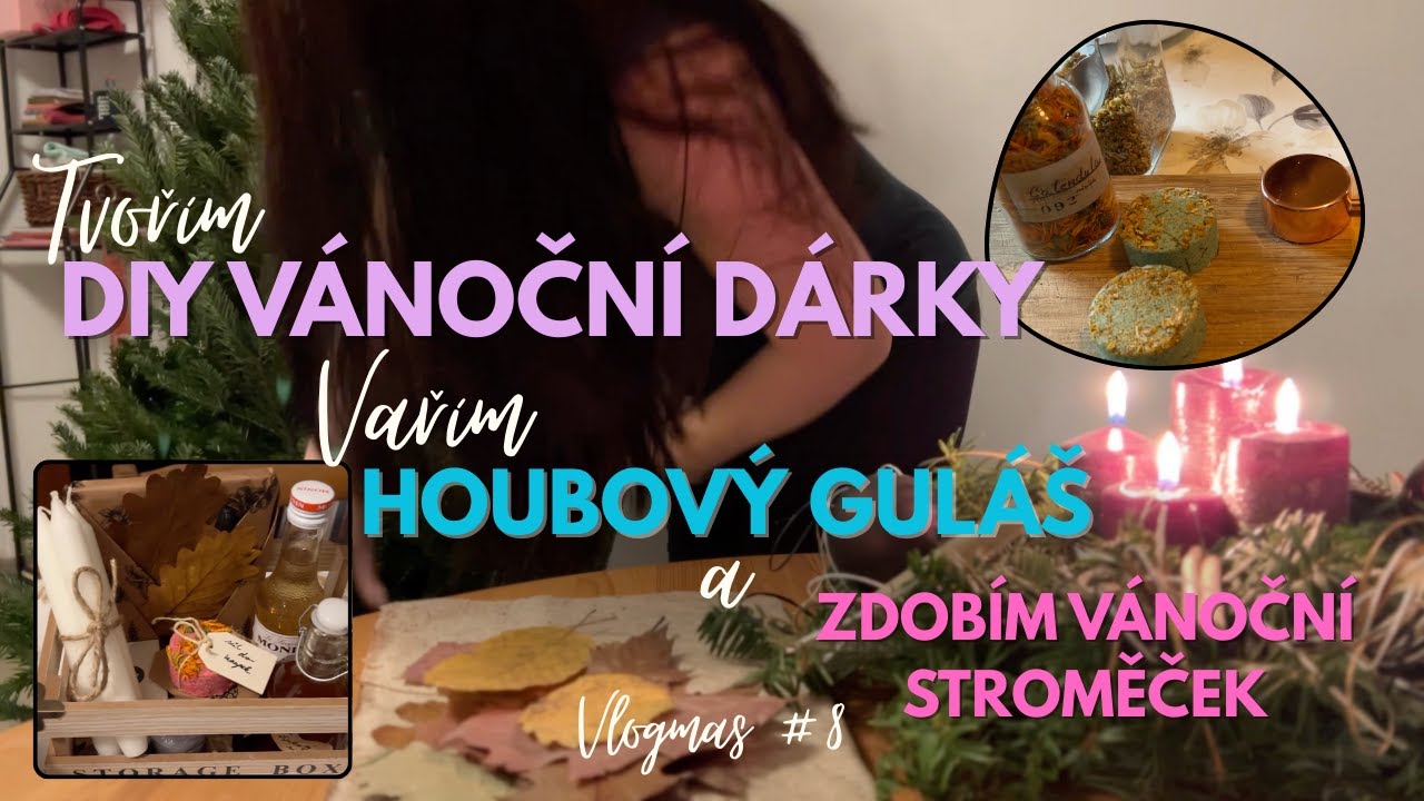 🎁 Balím vánoční dárky. Sbírám zimní 🍄‍🟫 houby vařím z nich guláš s domácím knedlíkem
