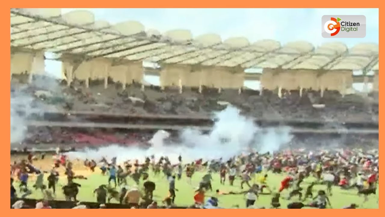 BREAKING NEWS: Police lob teargas to disperse disorderly crowd at Kasarani Stadium
