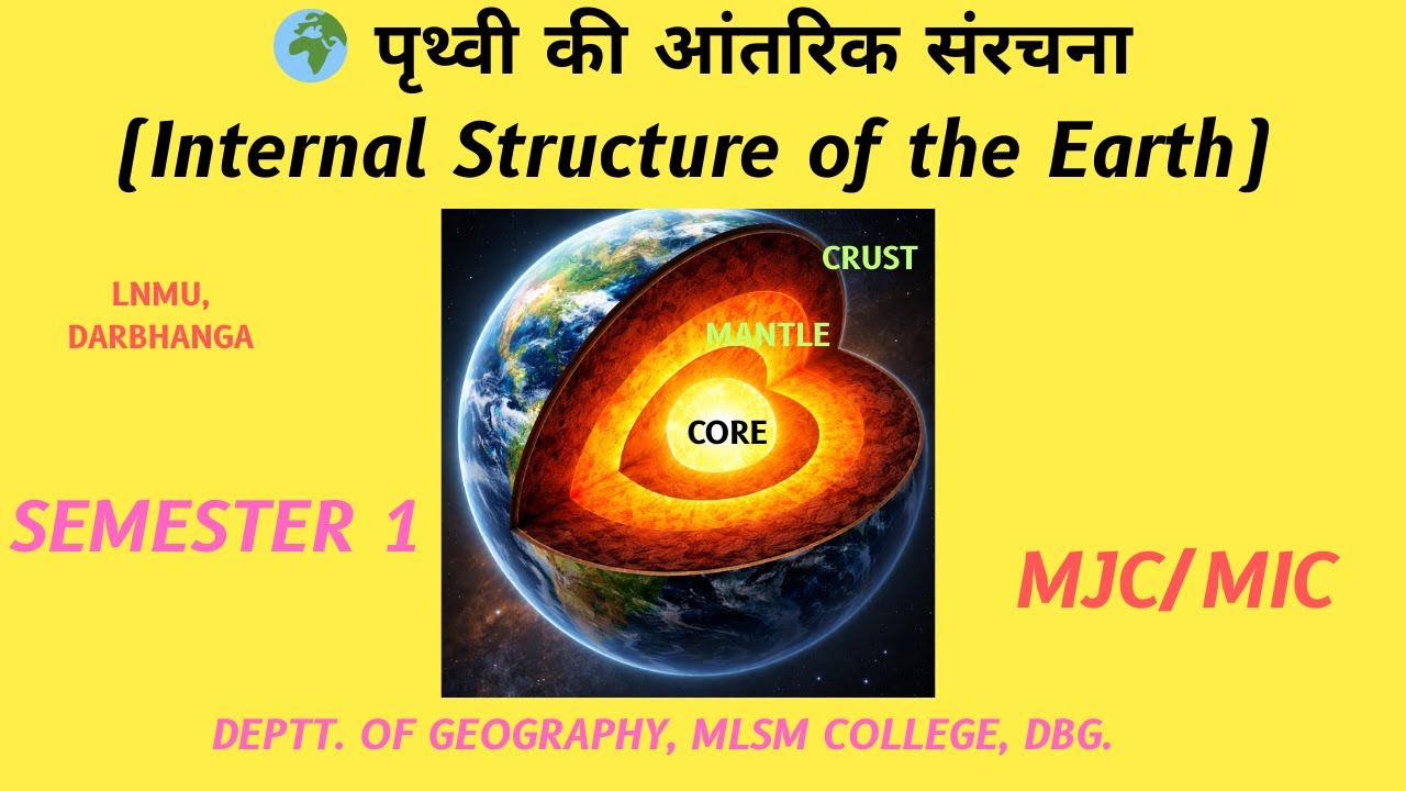 SEM 1 MJC/MIC #पृथ्वी की आंतरिक संरचना (Internal Structure of the Earth) #lnmu #education #mlsm