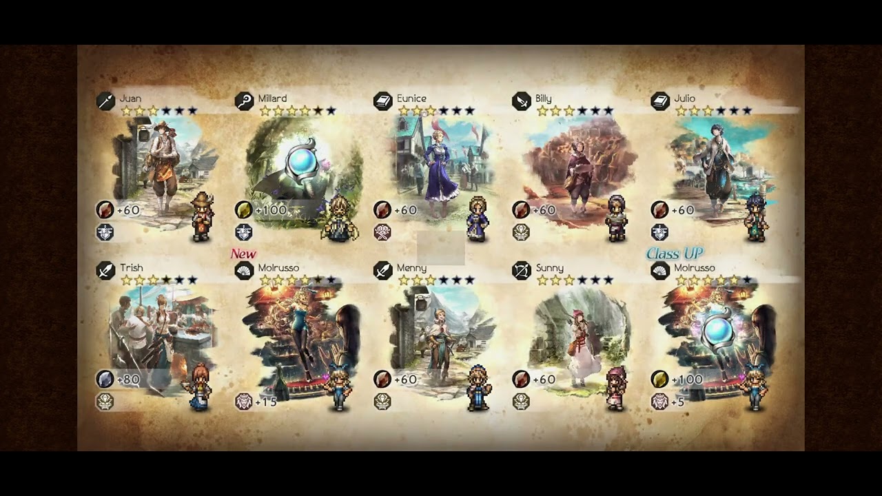 Octopath COTC Pulling for Molrusso EX (and theoretically also Cyrus and Viola EX)