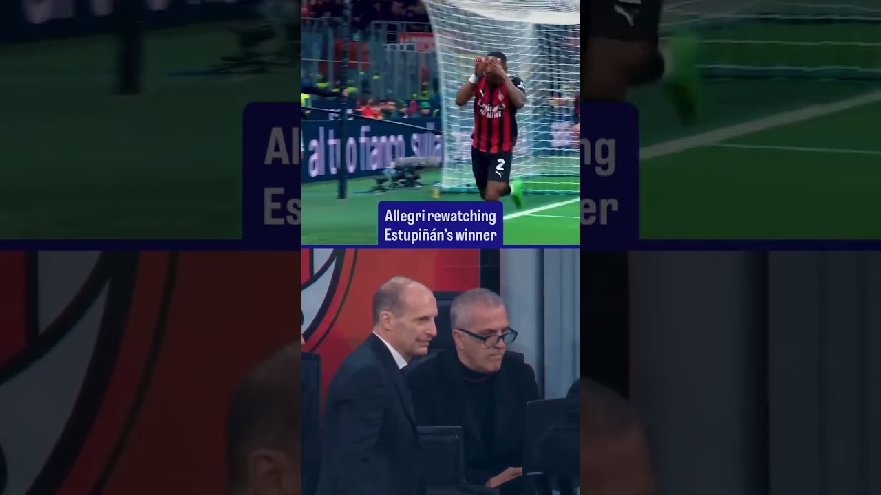 Allegri's reaction to Milan's winner 👌