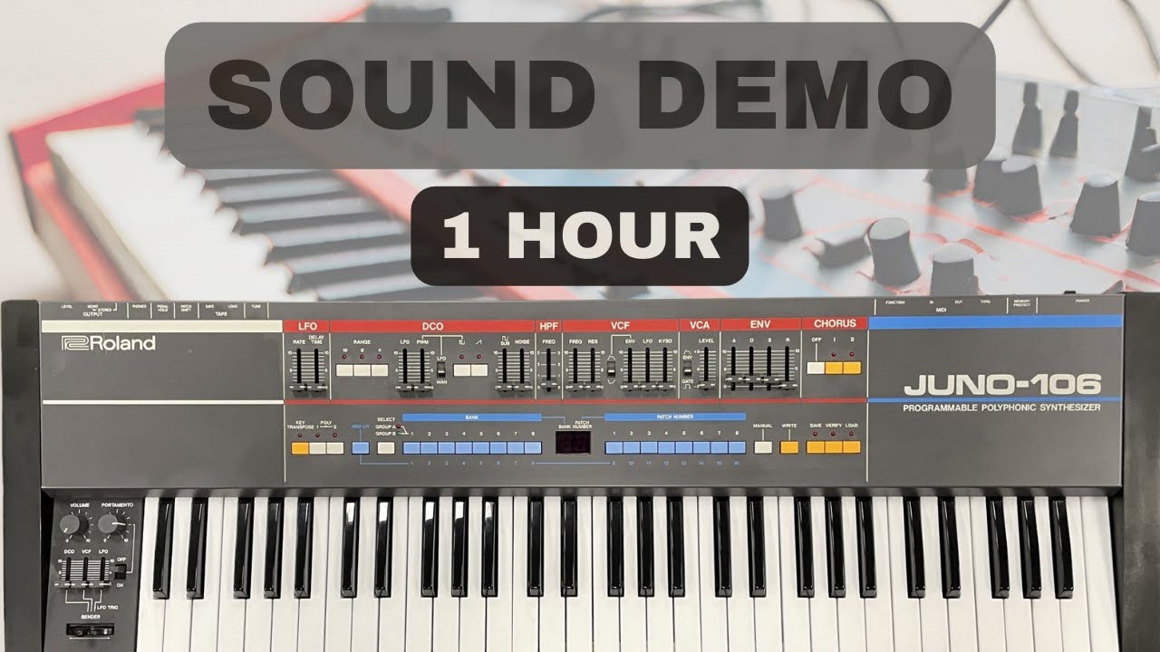 Roland Juno-106 – 1 Hour Synth Exploration | Sound Demo