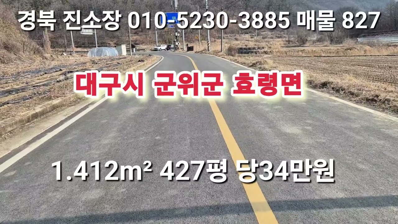 매물 827 # 진소장 부동산 #의성부동산 #군위부동산 #안동부동산 #의성 땅 매매 #군위 땅 매매 