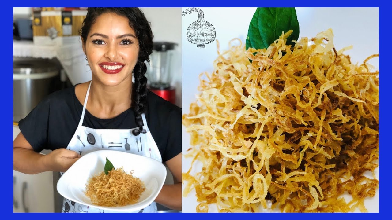 CRISPY DE CEBOLA SECO E CROCANTE | CEBOLA FRITA TEXTURA DE SALGADINHO