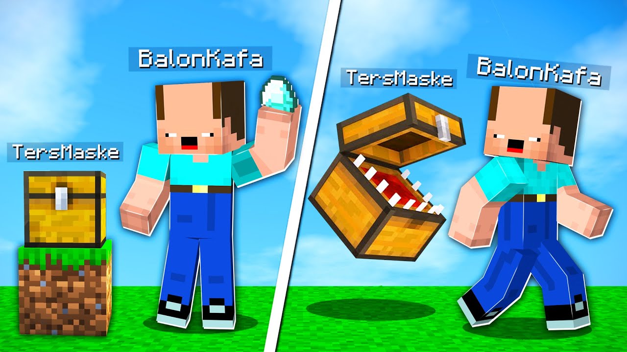 BALON KAFA'NIN EVİNDE TROLL SANDIK OLARAK SAKLANDIM !! - Minecraft