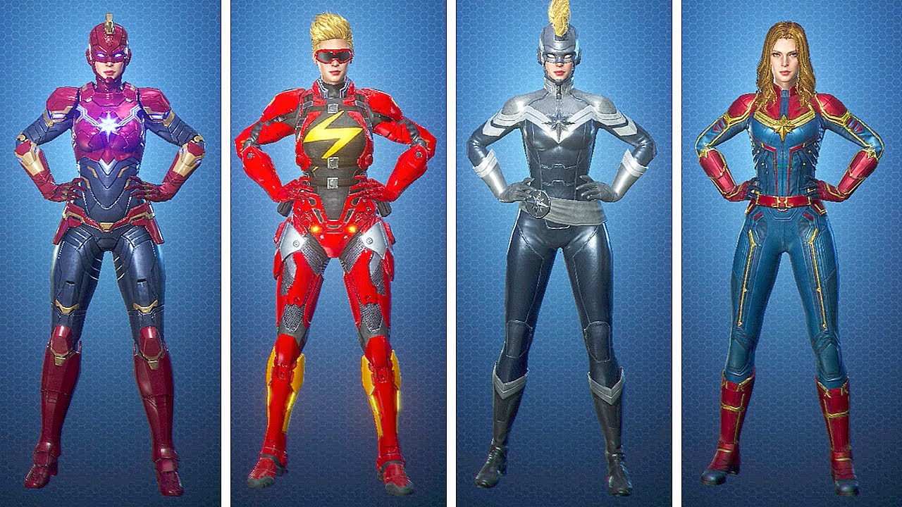 MARVEL Future Revolution - ALL Captain Marvel Suits