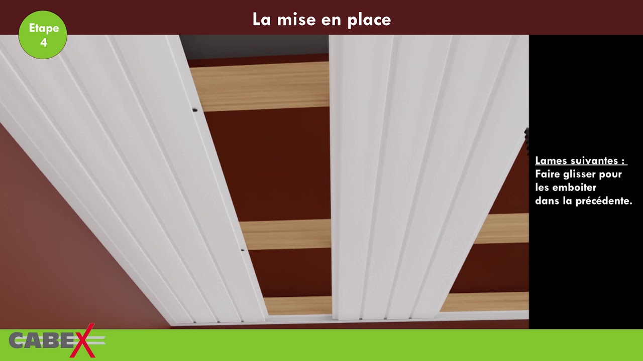 Standard pour pose en faux-plafond horizontal ou rampant