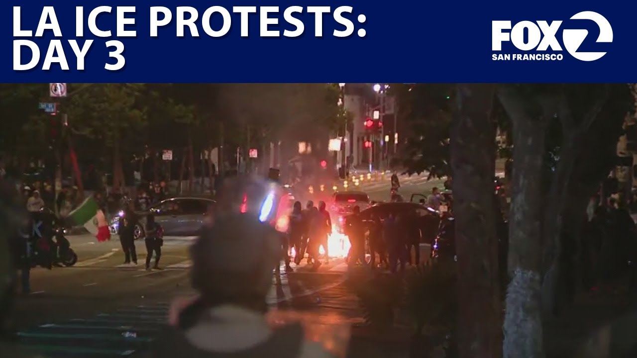 LIVE🔴: Sheriff deputies move in on LA ICE protesters | KTVU