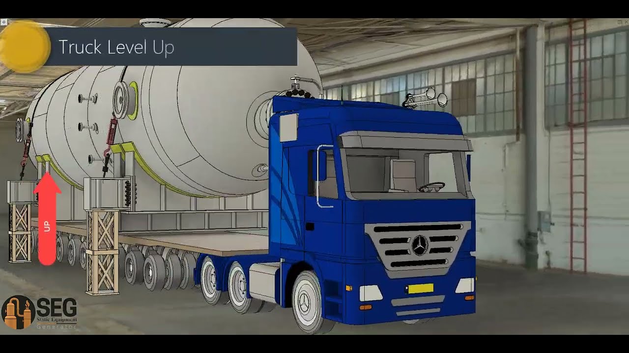 Horizontal Vessel Transportation after Lifting by using Hydraulic Jacks.