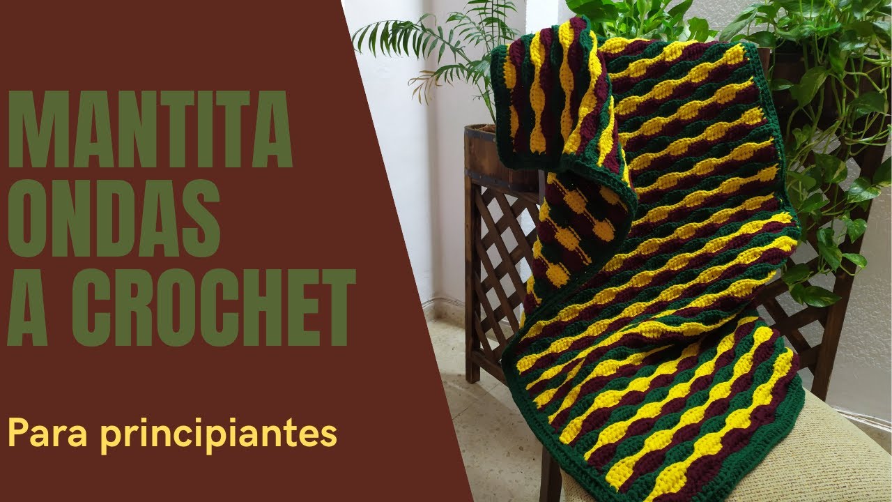Como tejer Mantita Ondas a crochet