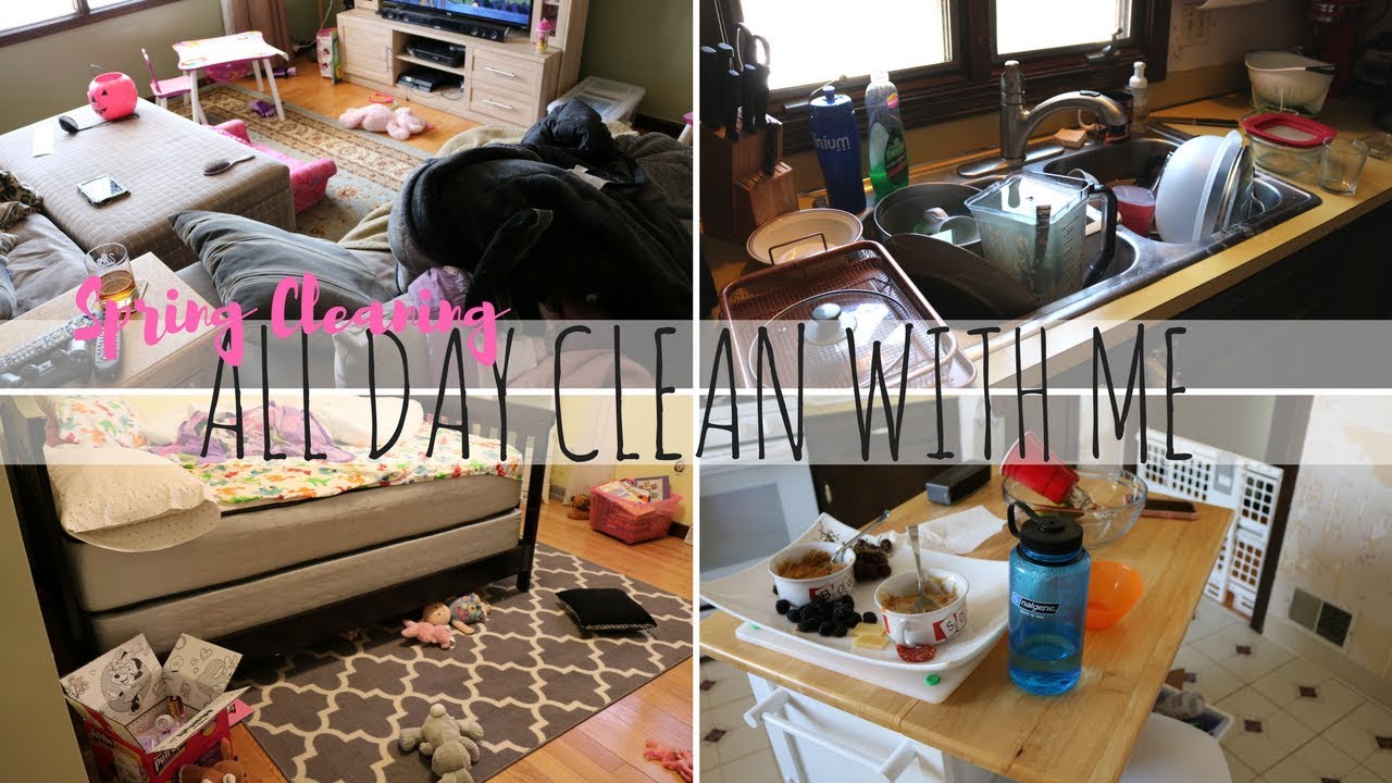 SPRING CLEANING! ALL DAY CLEAN WITH ME W/ NEW MUSIC! ULTIMATE CLEAN W/ ME