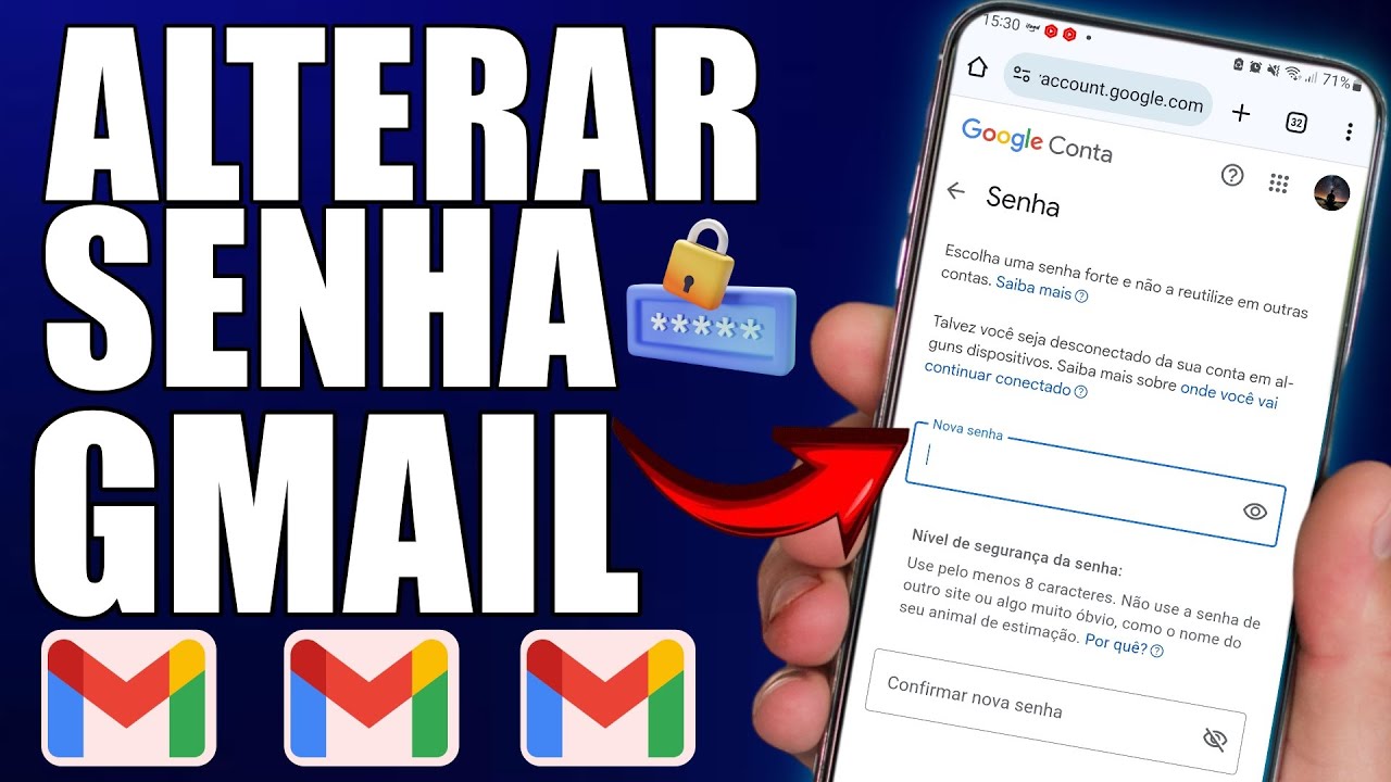 COMO ALTERAR A SENHA DO GMAIL F&Aacute;CIL