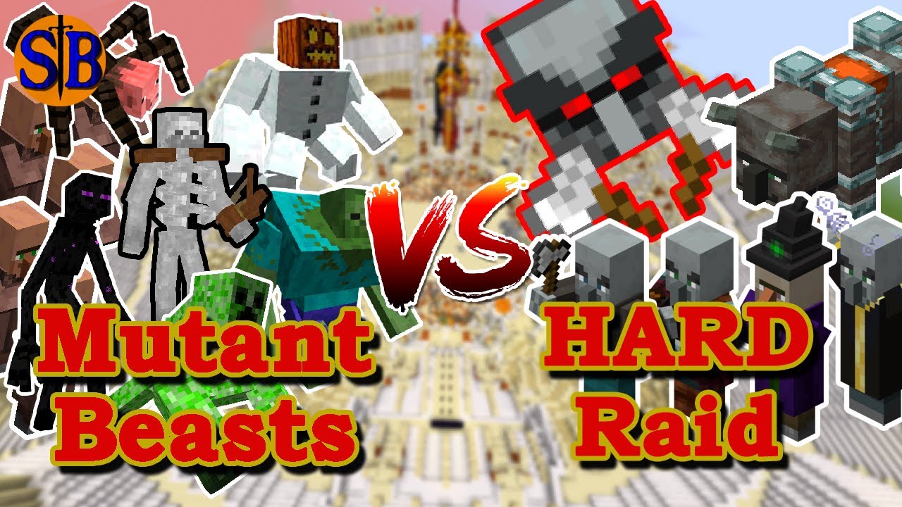 Can The Mutant Monsters Defend against The HARDEST Vanilla Raid | Minecraft Mob Battle