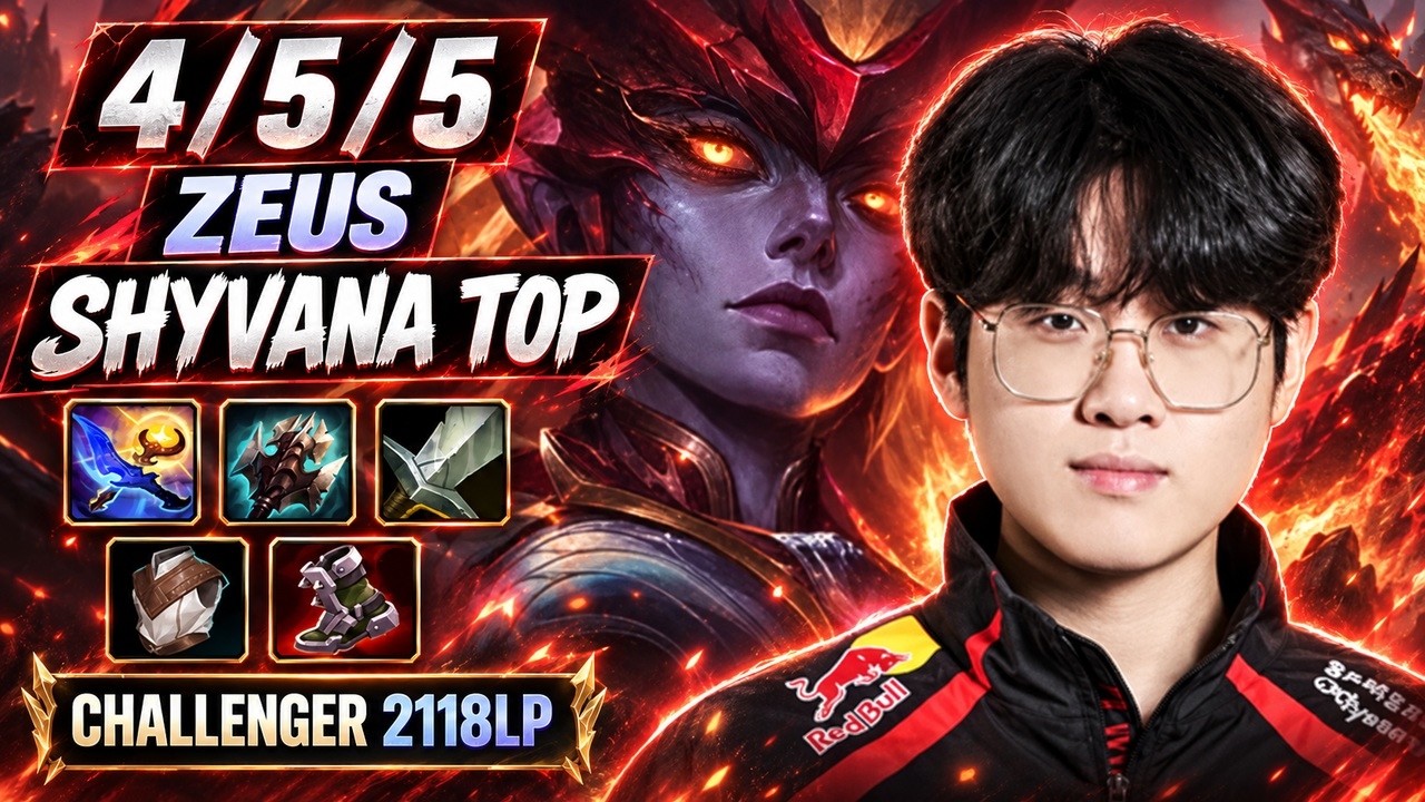 Zeus Shyvana TOP Dragon Contests & Rift Herald LOSE Replay