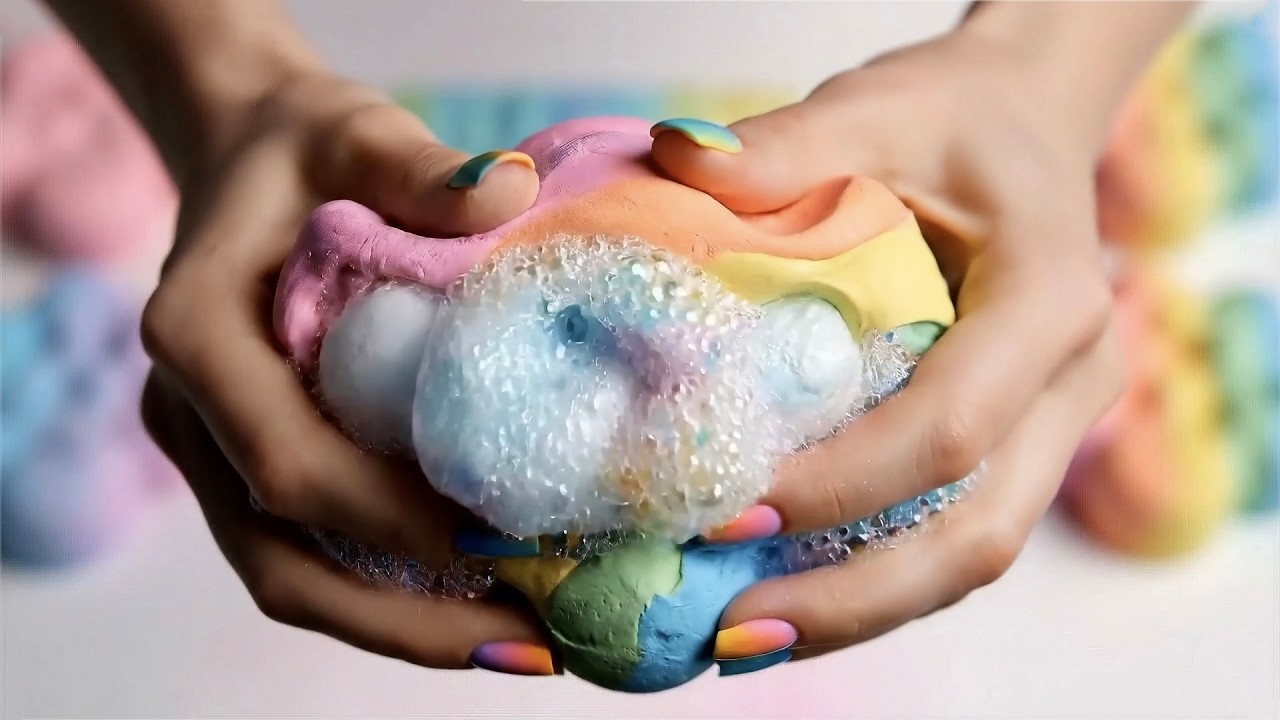 🧼 비누 부수기 ✨ 바스락 소리가 몽글몽글한 거품으로 변하는 쾌감! 비누 테라피 ASMR | Relaxing Soap Crushing & Foaming