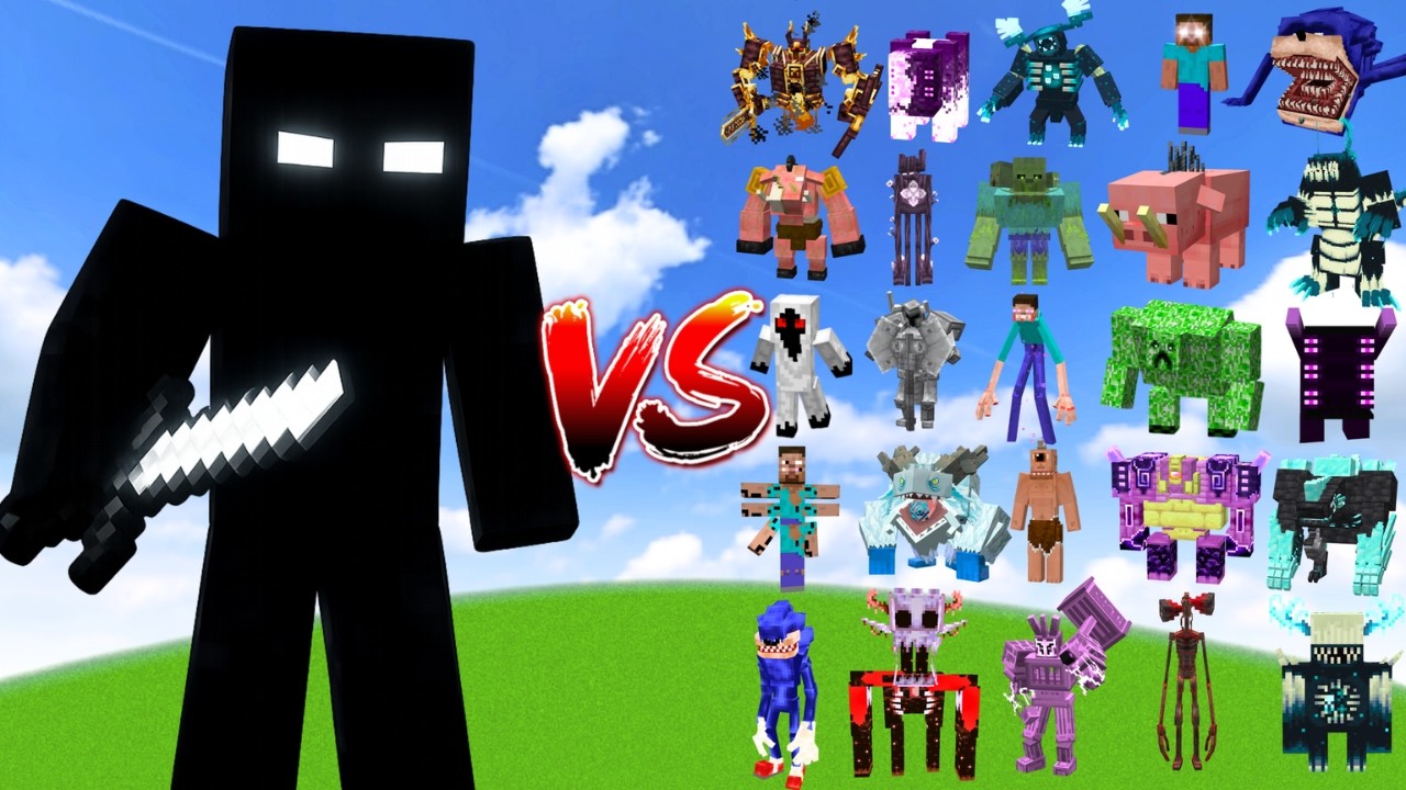 NULL HEROBRINE vs ALL MINECRAFT BOSSES | Minecraft Mob Battle