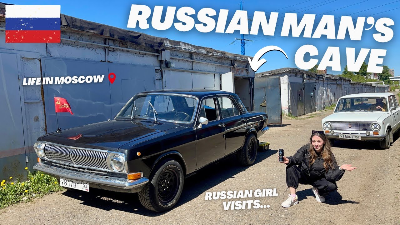 TYPICAL RUSSIAN GARAGE! 🇷🇺 + Classic Russian car TOUR! Russia vlog