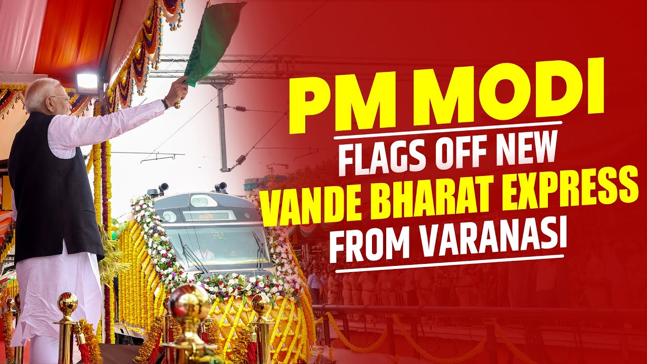 LIVE: PM Narendra Modi flags off four New Vande Bharat Express from Varanasi I CM Yogi I Kashi