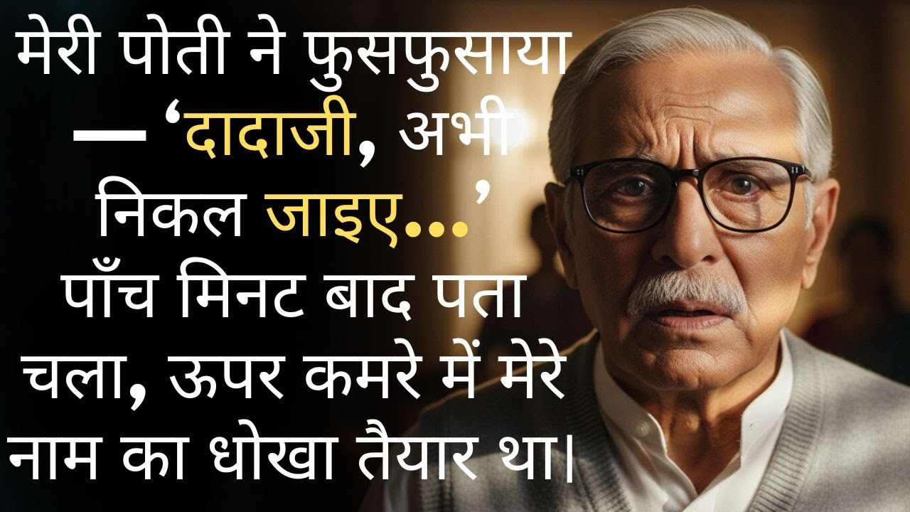 मेरी पोती ने कहा — ‘दादाजी, अभी निकल जाइए…’ और पाँच मिनट बाद सच ने मुझे हिला दिया।